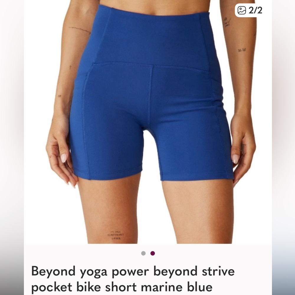 Beyond Yoga Strive Biker Shorts marine blue XS
